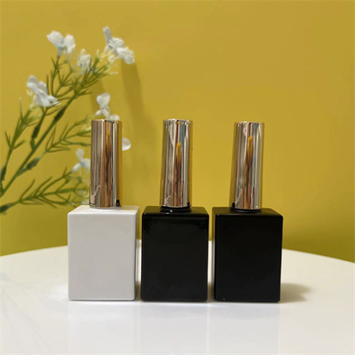 Garrafas pequenas 12ml 15ml do verniz para as unhas do tampão plástico vazio com escova